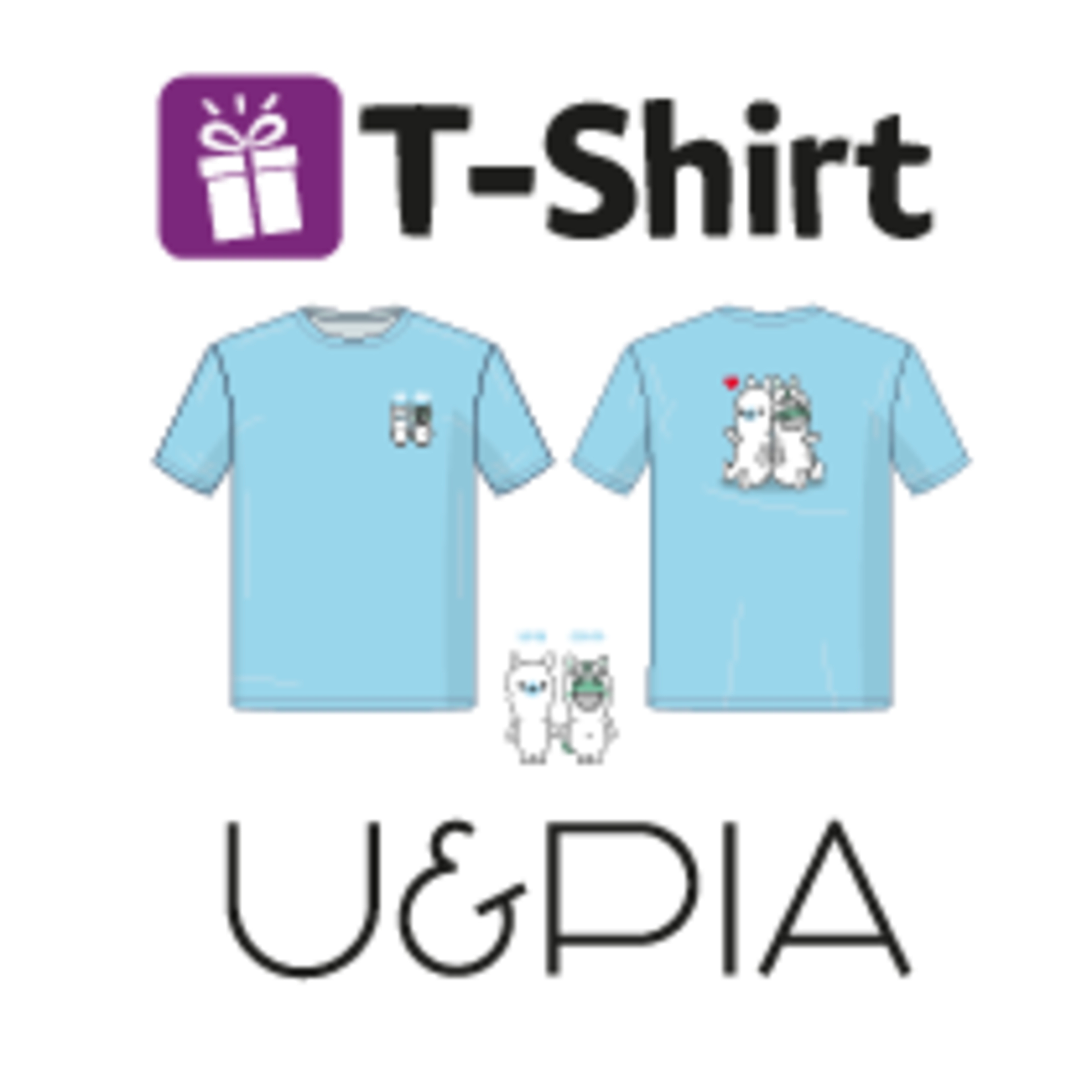 T-Shirt Bleu Piapaka X Chibi-Dino
