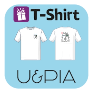 Piapaka X Chibi-Dino White T-Shirt